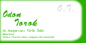 odon torok business card